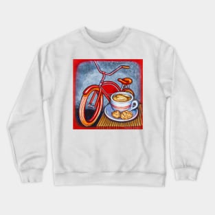 Red Electra Delivery Bicycle Cappuccino and Amaretti Crewneck Sweatshirt